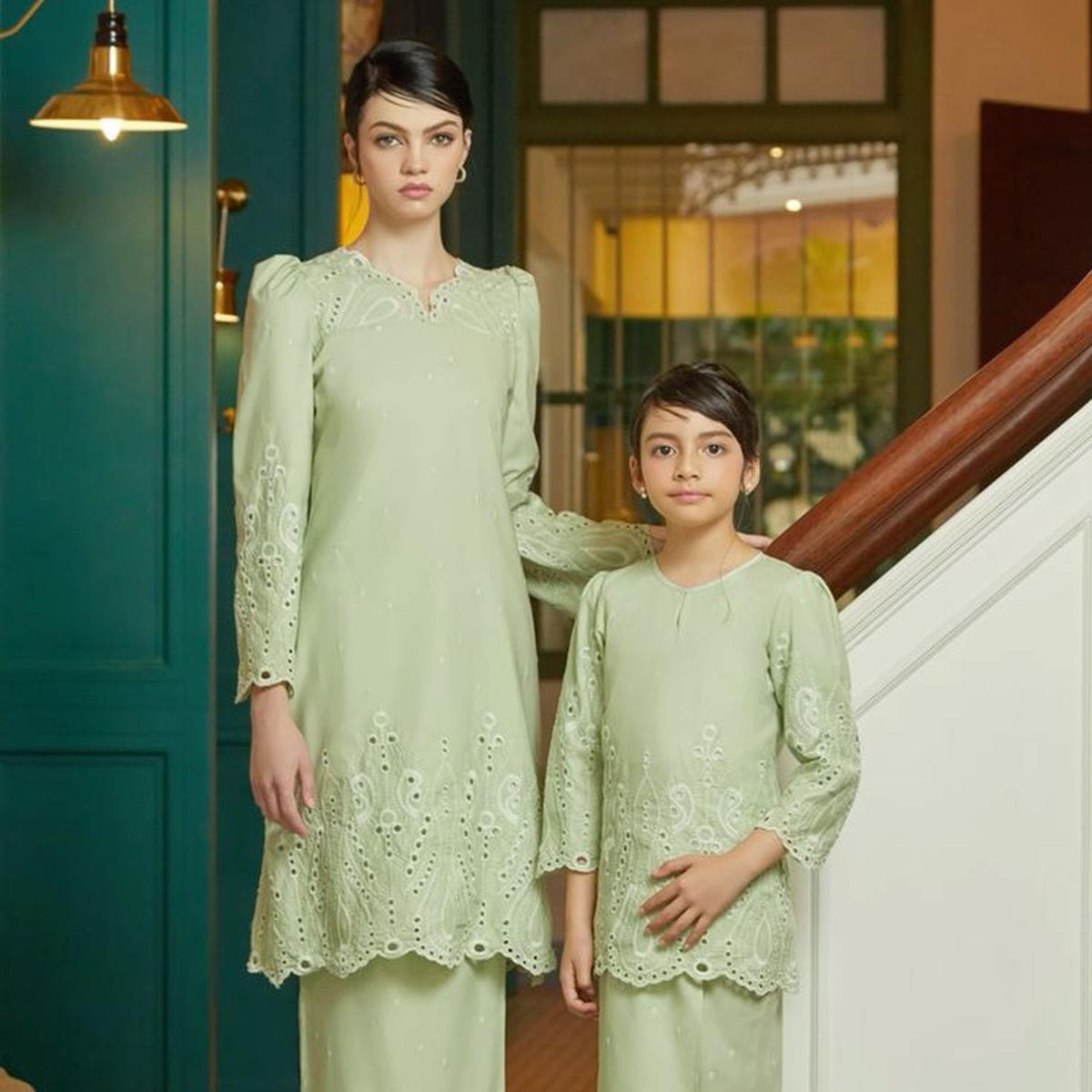 Ilustrasi Baju Lebaran Warna Lime Cream (©Pinterest)