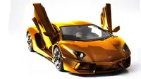 Diecast termahal di dunia, Lamborghini Aventador Gold (Luxatic.com)