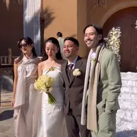 Penampilan Sheila Dara saat Dampingi Vidi Aldiano Kondangan di Maroko. [@fcgweddings]