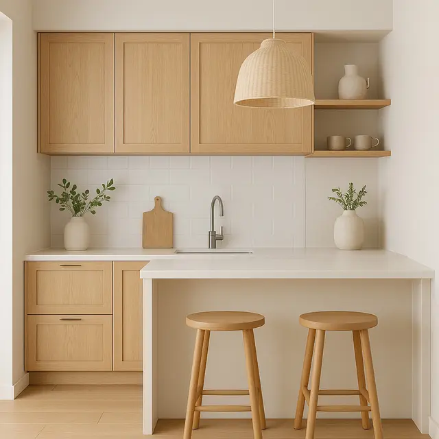 Inspirasi Dapur Kecil dengan Mini Bar (Image by ChatGPT)