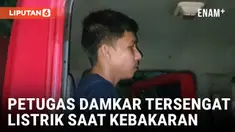 Petugas Damkar Tersengat Aliran Listrik saat Kebakaran