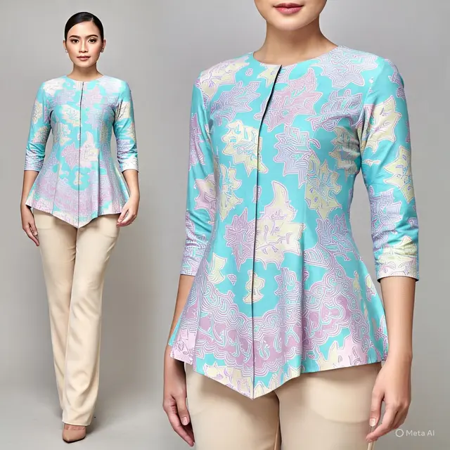 Model Batik Wanita Peplum