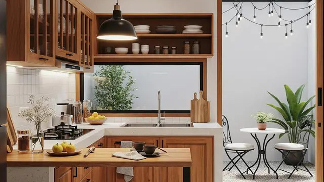 9 Model Dapur Terbuka 2x3 Meter Rumah Type 45 dengan Area Makan Ala Kafe Outdoor