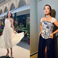 Cobalah kemeja atau gaun dengan aksen belt untuk menonjolkan pinggang yang kecil. [IG/@nikitawillyofficial94]