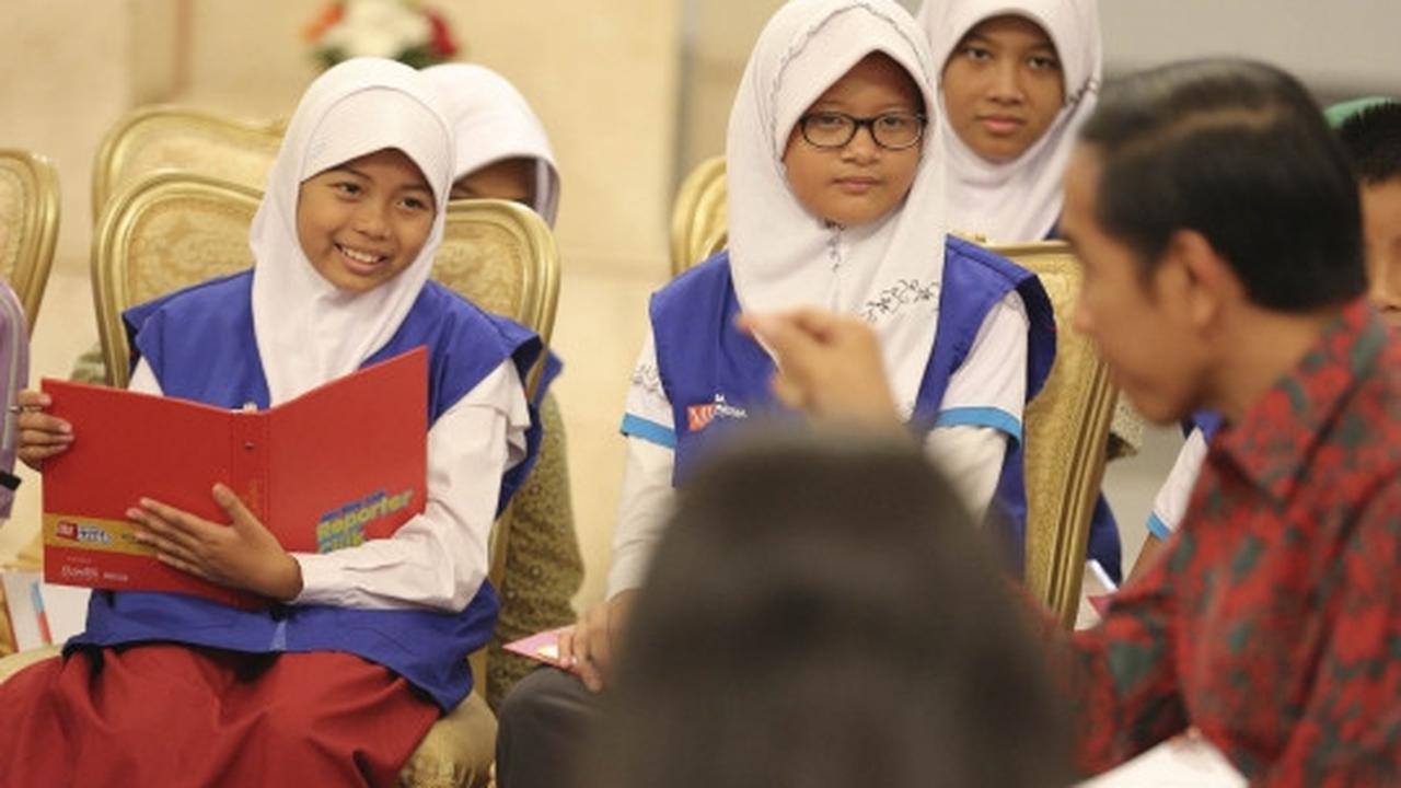 Jokowi diwawancarai reporter cilik SD se-Jabotabek