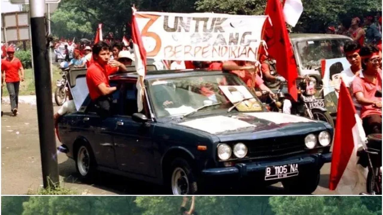 FOTO: Potret Nostalgia Saat Warga Jakarta Kampanye Partai Politik Tahun 1987