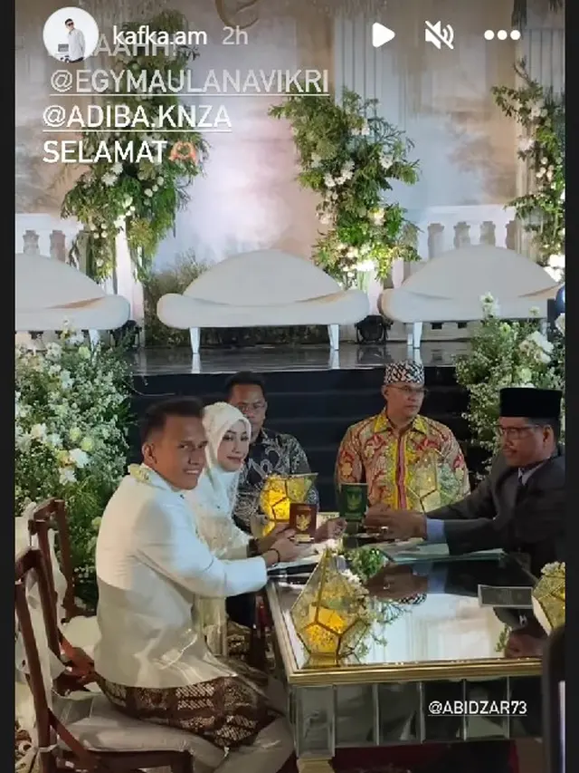 Egy Maulana Vikri saat Menikahi Adiba Khanza