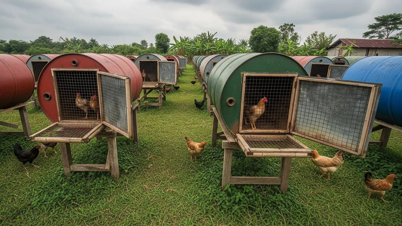 Cara Memelihara Ayam Kampung dalam Kandang Drum
