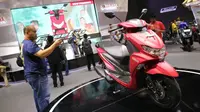 Yamaha FreeGo meluncur di acara Indonesia Motorcycle Show 2018 di JCC, Jakarta, Rabu (31/10/2018). (Herdi/Liputan6.com)