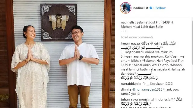 Nadine Chandrawinata dan Dimas Anggara.