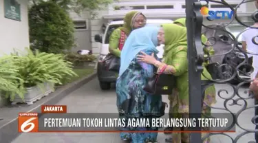 Ma’ruf Amin bertemu tokoh lintas agama untuk membahas kerukunan umat beragama.