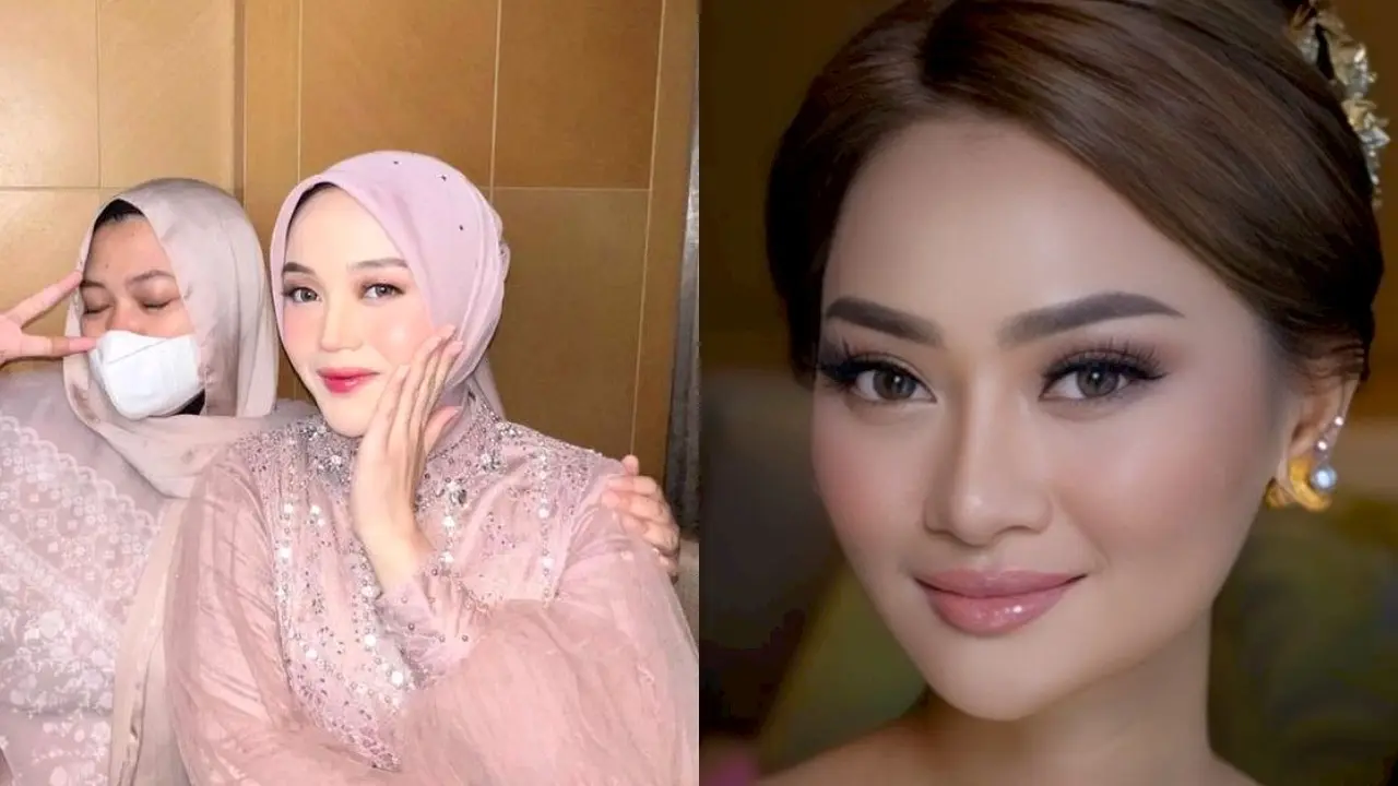 6 Beda Pesona Dua Ipar Mahalini di Acara Akad Nikahnya, Putri Delina dan Nindy Priscila dalam Balutan Kebaya Ungu Pastel