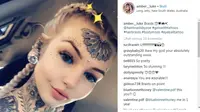 Kecanduan Rajah Tubuh, Wanita Ini Tato Bola Matanya
