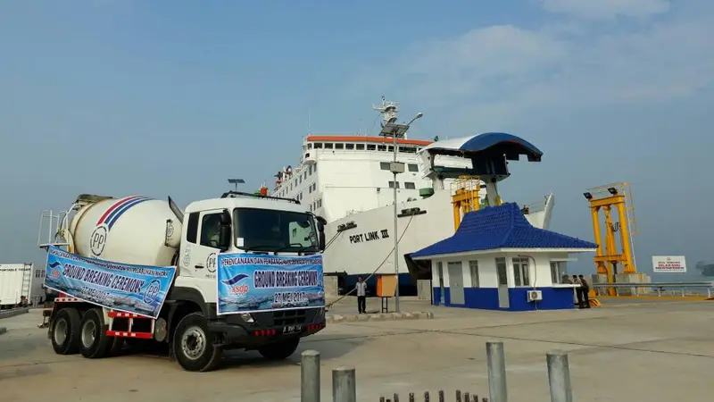 Groundbreaking Dermaga Eksekutif di Merak (Foto: Ilyas/Liputan6.com)