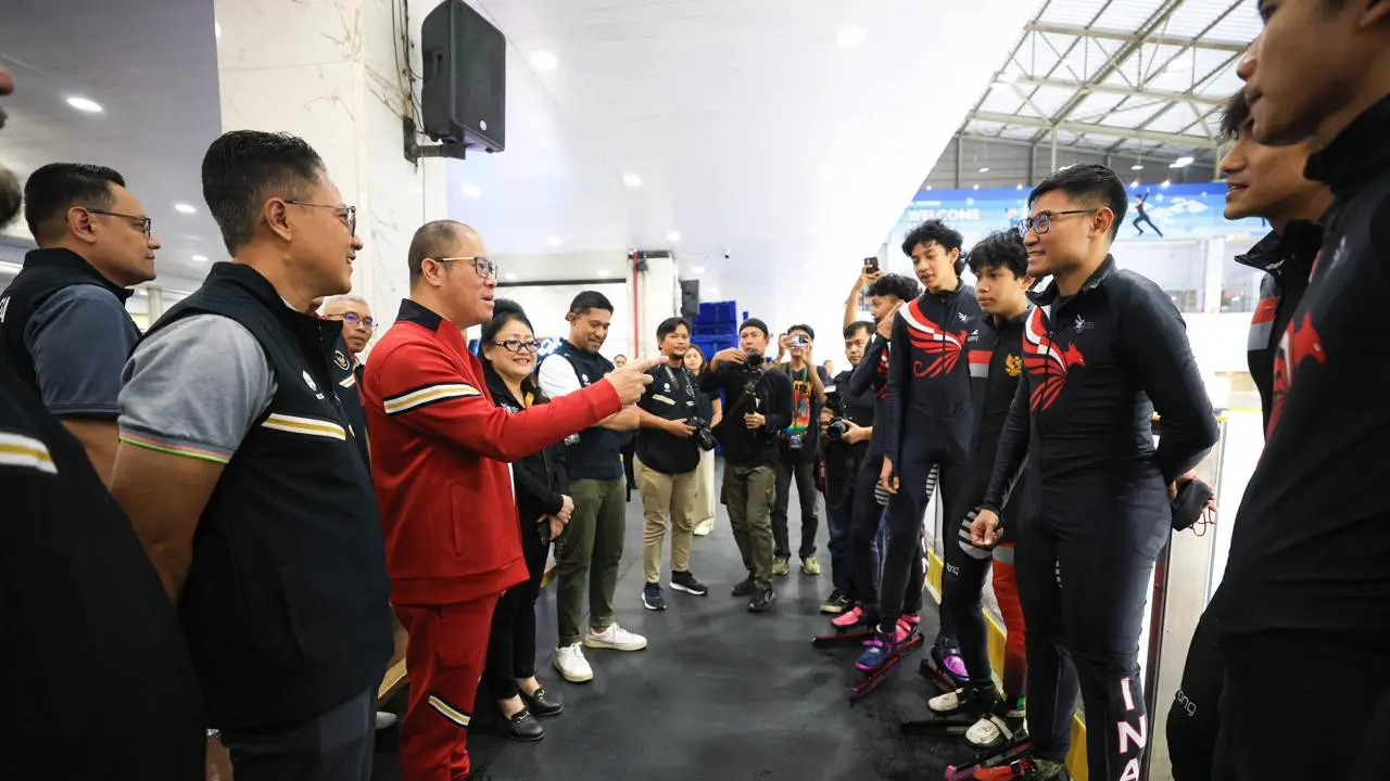 CdM SEA Games 2025 mengunjungi pelatnas Ice Skating