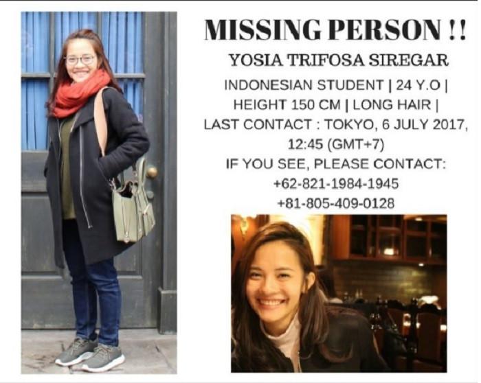 WNI Yosia Trifosa Siregar Dikabarkan Hilang di Jepang (Instagram @dorashinta)