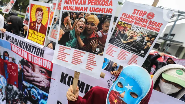 Massa Demo Kedubes China, Kecam Kekerasan Terhadap Muslim Uighur