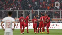 Pemain Persija saat melawan Borneo FC pada laga pekan pertama Shopee Liga 1 Indonesia 2020 di Stadion Gelora Bung Karno, Jakarta, Minggu (1/3/2020). Persija unggul 3-2. (Liputan6.com/Helmi Fithriansyah)