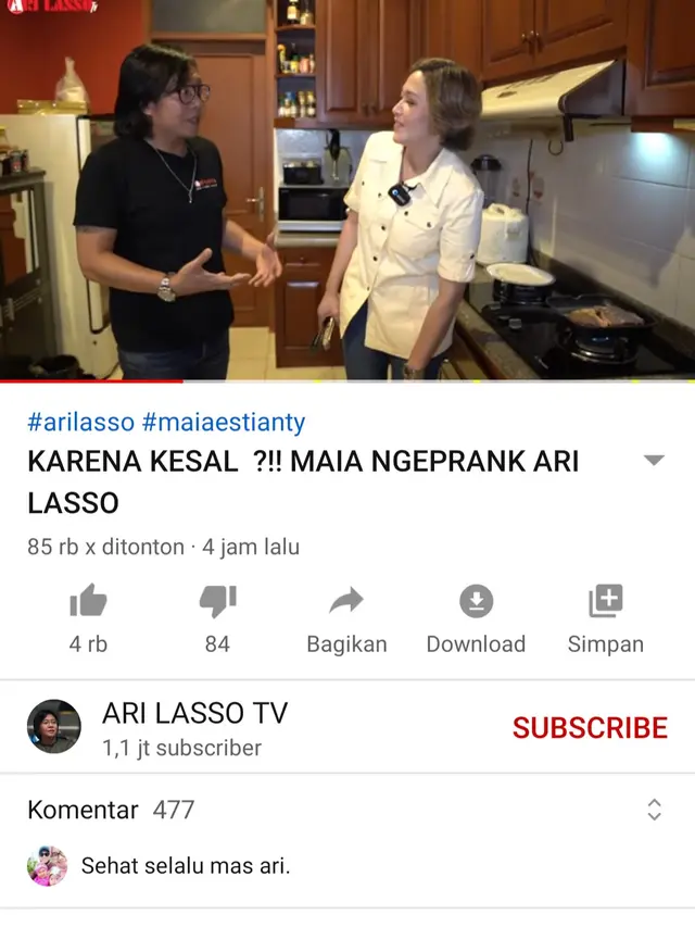 Unggahan Ari Lasso. (Foto: YouTube Ari Lasso TV)
