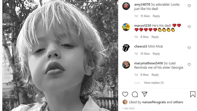 Potret anak kedelapan Mick Jagger. (Instagram/ melhamrick)