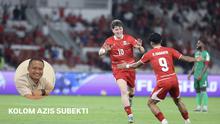 Oley Romeny merayakan gol Timnas Indonesia saat berjumpa Saint Kitts and Nevis dalam ajang FIFA Series di SUGBK, Jumat (28/3/2026). (Bola.com/M. Iqbal Ikhsan)