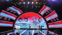 Debat capres-cawapres yang diikuti Prabowo-Hatta dan Joko Widodo-Jusuf Kalla digelar di Balai Sarbini, Jakarta, Senin (9/6/14). (Liputan6.com/Faisal R Syam)