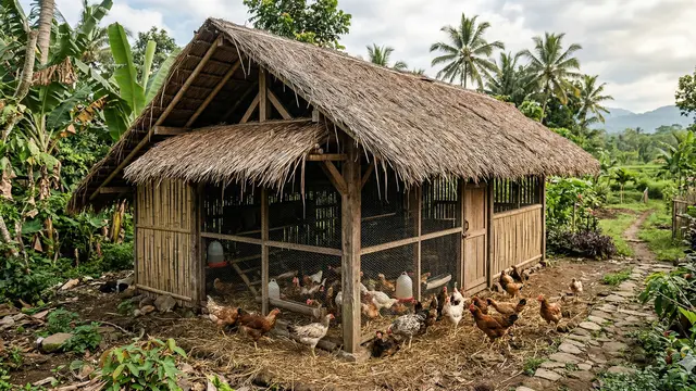 Inspirasi Kandang Ayam dengan Konsep Eco-Friendly (Foto: Gemini AI)