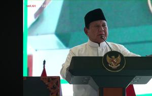 Presiden Prabowo Subianto Saat Berpidato di Pengukuhan Pengurus MUI