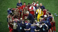 Pertandingan dilanjutkan dengan babak tambahan dua kali 15 menit. Walapun kekurangan jumlah satu pemain, Swiss dapat menahan imbang Spanyol hingga babak tambahan ini usai. babak adu pinalti pun menunggu keberuntungan mereka. (Foto: AFP/Pool/Anton Vaganov)