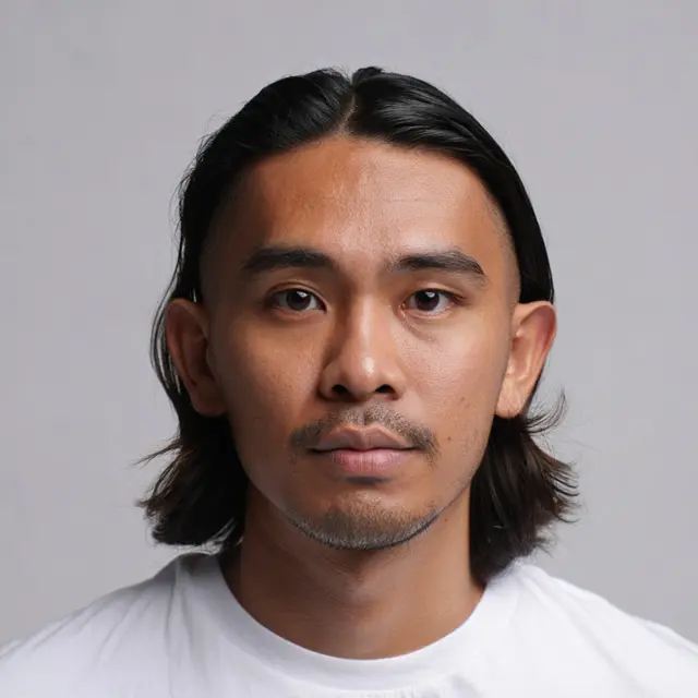 Model Rambut Pria Panjang Belah Tengah/Ilustrasi AI