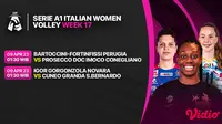 Live Streaming Serie A1 Italian Women Volley 2023 di Vidio Minggu, 9 April : Bartoccini-Fortinfissi Vs Conegliano