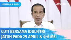 Pemerintah resmi menetapkan cuti bersama Idul Fitri tahun ini jatuh pada 29 April dan 4-6 Mei 2022 mendatang. Presiden mengharapkan kesempatan ini digunakan masyarakat untuk bersilaturahmi dengan keluarga.