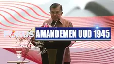 Wakil Presiden Jusuf Kalla dalam sambutan peringatan Hari Konstitusi menyatakan, Undang-Undang Dasar bisa diamandemen, asal bukan mukadimah atau pembukaannya.