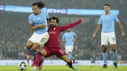 Kejar-mengejar gol terjadi pada laga ini. City tiga kali memimpin masing-masing berkat gol Erling Haaland, Riyad Mahrez, dan Nathan Ake. (AP Photo/Jon Super)