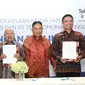 Peluncuran kerja sama Telkom dan Taspen untuk pembayaran pelayanan pesiun secara digital di Jakarta, Selasa (17/10/2017) malam. (Foto: Telkom)