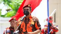 Wali Kota Makassar Danny Pomanto saat jadi Irup HUT Pemuda Pancasila (Liputan6.com)