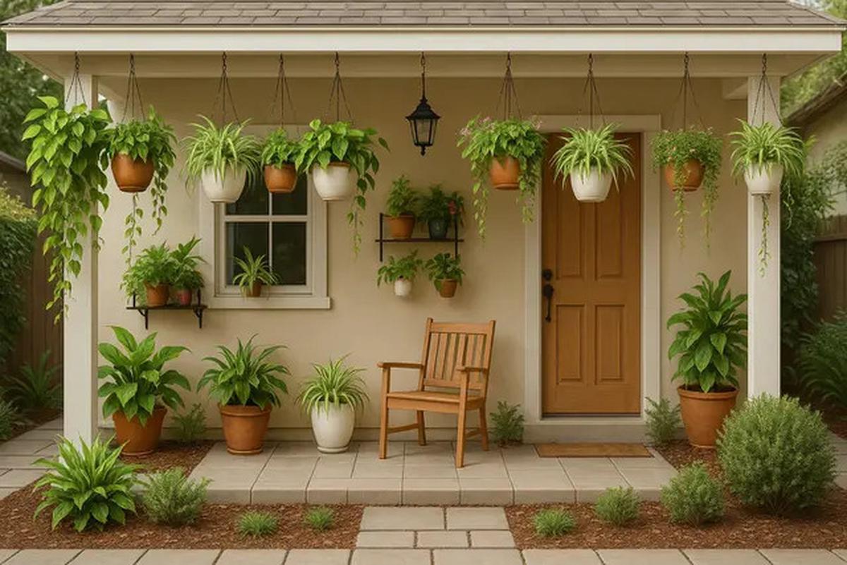 7 Inspirasi Teras Rumah Kecil dengan Taman Mini yang Cantik, Bikin Hunian Makin Sejuk dan Estetik
