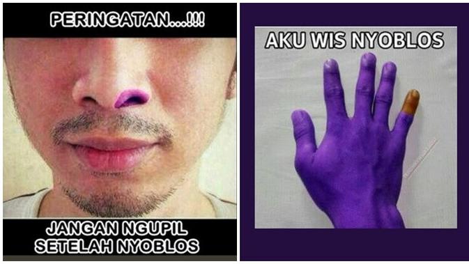 7 Meme Tinta Ungu Habis Nyoblos Pemilu Ini Kocak Ban