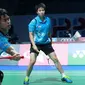 Ganda campuran Indonesia Tontowi Ahmad/Liliyana Natsir kalah pada laga perdana Grup A BWF Dubai World Superseries Finals 2015, Rabu (9/12/2015). (Liputan6.com/Humas PP PBSI)