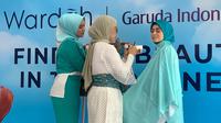 Wardah x Garuda Indonesia dengan meluncurkan makeup bertajuk &ldquo;Find The Beauty in Journey&rdquo; pada Rabu (31/1/2024). (Dok: Liputan6.com/dyah)