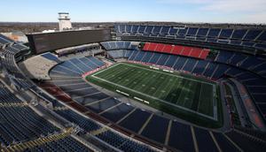 Pemandangan umum (a general view) Gillette Stadium pada 8 Desember 2025 di Foxborough, Massachusetts. (Dan Mullan/Getty Images via AFP)