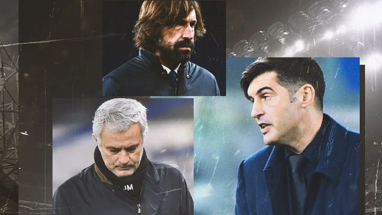 Ilustrasi - Jose Mourinho, Andrea Pirlo, Paulo Fonseca