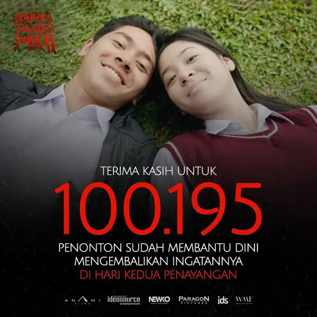 Infografis jumlah penonton film Kalian Pantas Mati. (Foto: Dok. Instagram @robertronny)