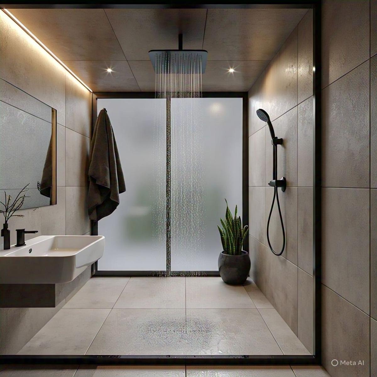 Model kamar mandi Curbless Showers