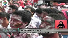 Para pengunjuk rasa minta Disnaker mengeluarkan surat perintah pembayaran untuk awak mobil tanki yang telah di PHK secara sepihak.