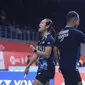 Pebulu tangkis ganda campuran Indonesia&nbsp;Rehan Naufal Kusharjanto/Lisa Ayu Kusumawati&nbsp;mengalahkan pasangan Denmark Mikkel Mikkelsen/Rikke Soby 15-21, 21-11, dan 21-14 pada babak 32 besar Malaysia Masters 2023 di Axiata Arena, Kuala Lumpur, Rabu (24/5/2023). (foto: PBSI)