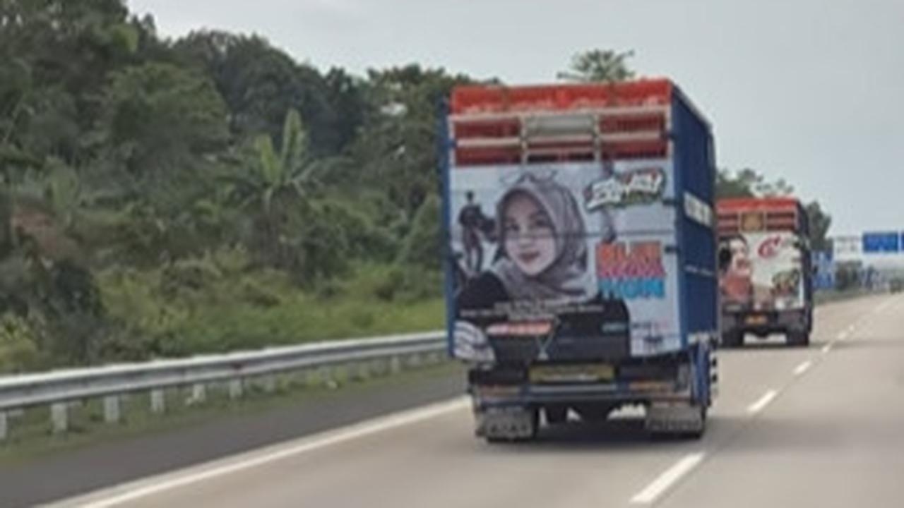 Sopir Terkejut Ditegur Wanita Wajahnya Digambar di Belakang Truk, Ujungnya Tertawa Bersama