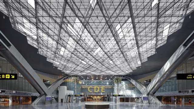 Terminal utama Bandara Internasional Hamad di Doha