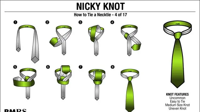 Cara membuat dasi segitiga: Nicky Knot