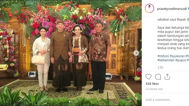 Ahok bersama Puput Nastiti Devi (Foto: Instagram/@prasetyoedimarsudi)